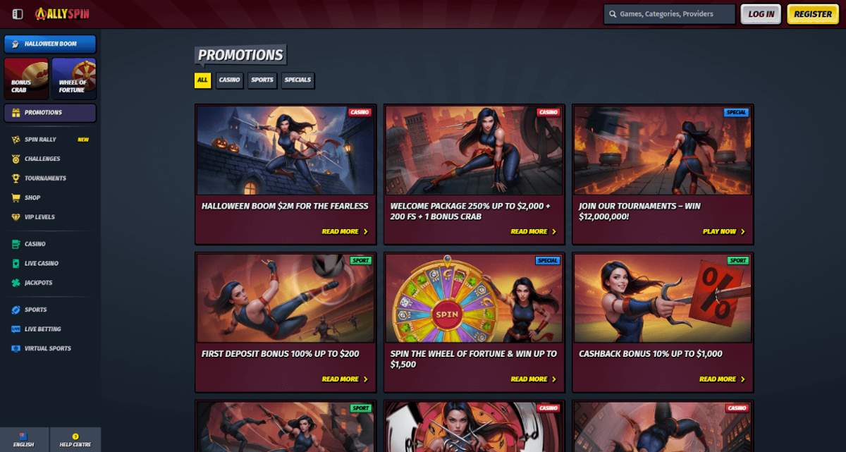 Allyspin Casino promotions and tournaments